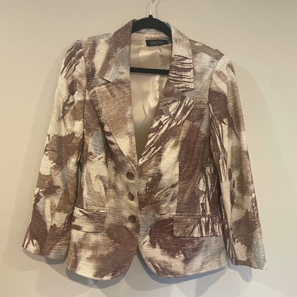 Teri john jacquard woven printed blazer